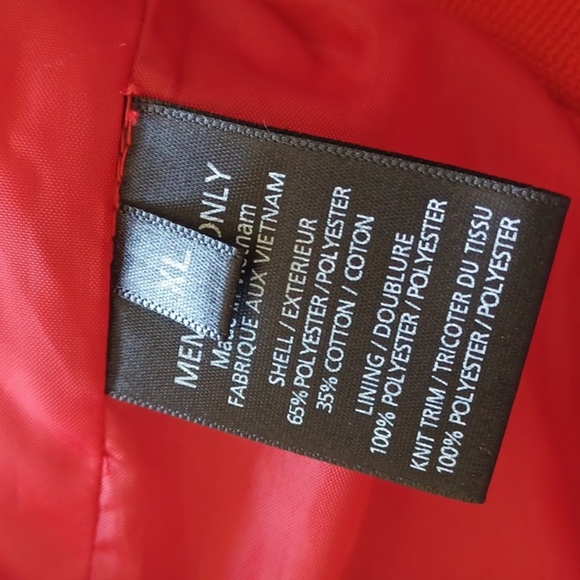 Members Only Mens Red Zipup Front Pockets Bomber Jacket Size XLarge - Picture 8 of 9